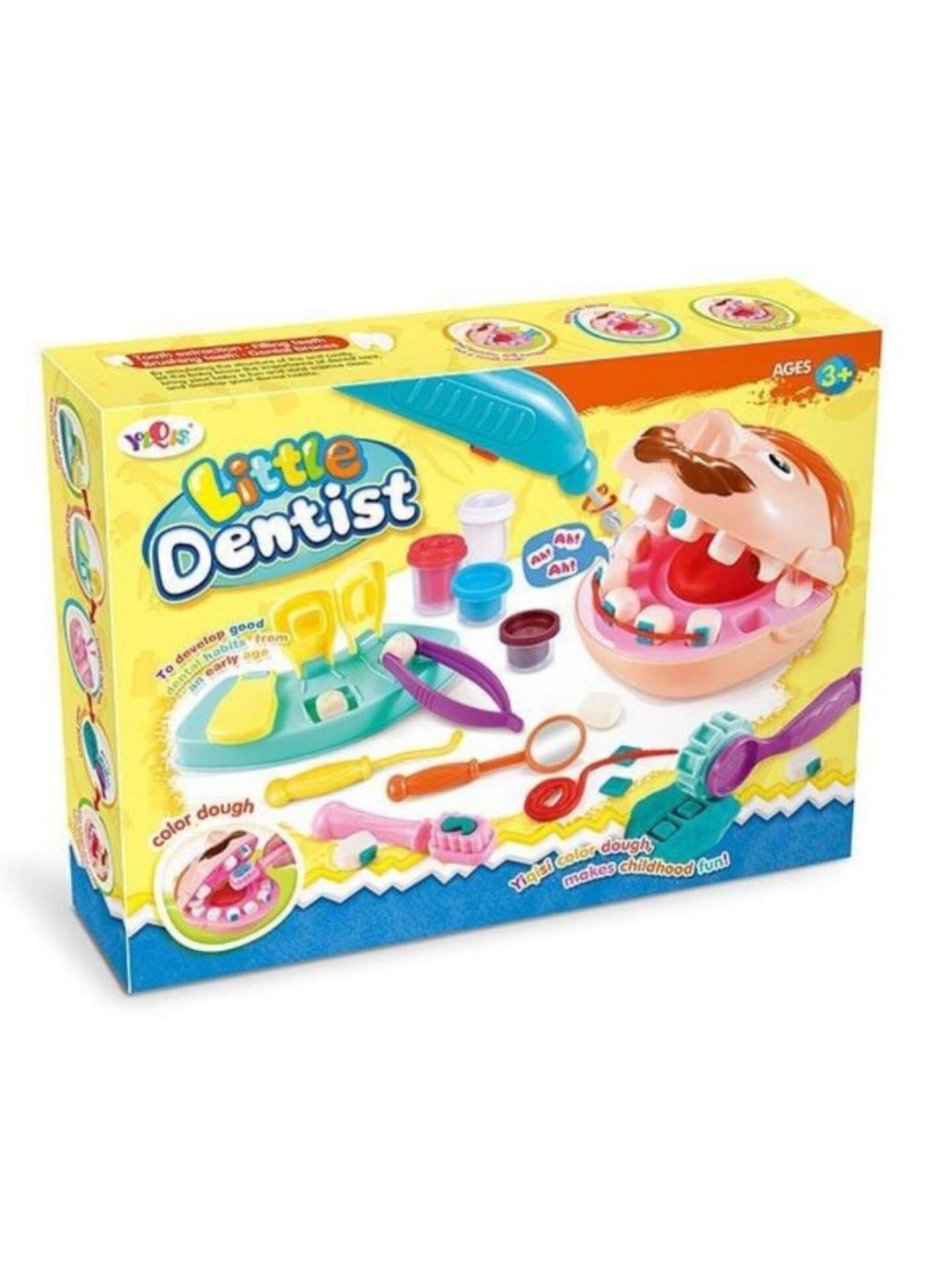 Игровой набор стоматолог тесто для лепки 6818-3 на батарейке (5285)