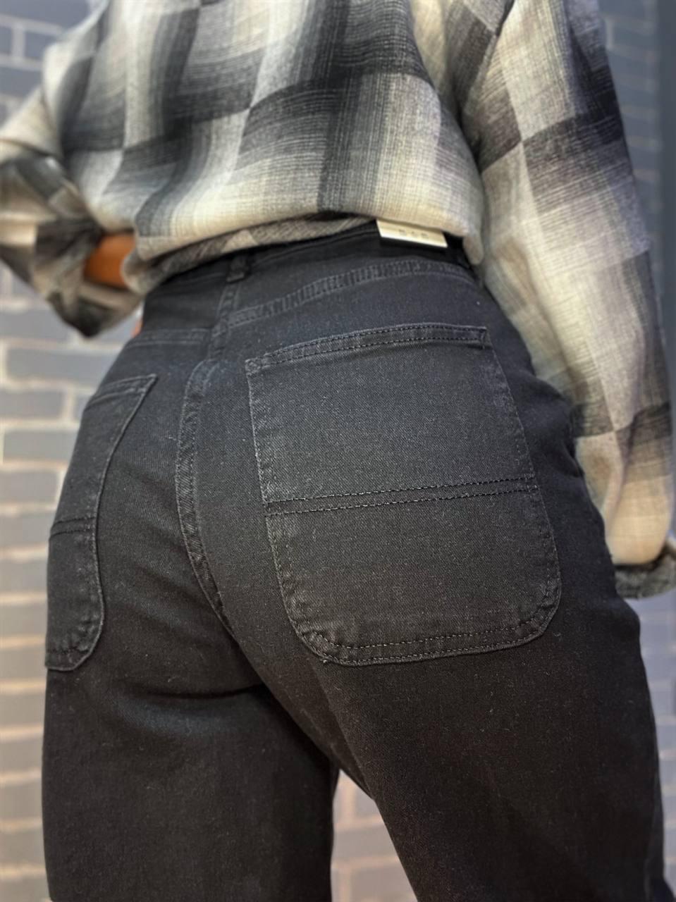 Джинси жіночі ITS Basic 3419 Skater jeans косі кишені стрейчеві скейтери банани р. 38 Чорний (2686) - фото 3 Джинси жіночі ITS Basic 3419 Skater jeans косі кишені стрейчеві скейтери банани р. 38 Чорний (2686) - фото 3