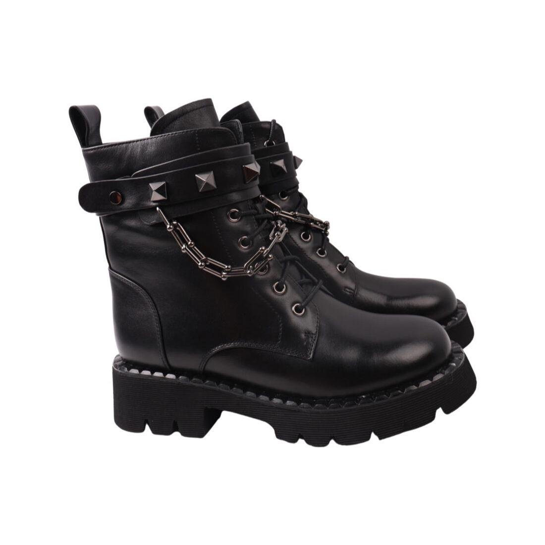 Ботинки женские Brocoly из кожи р. 40 Черный (336-22ZHC)