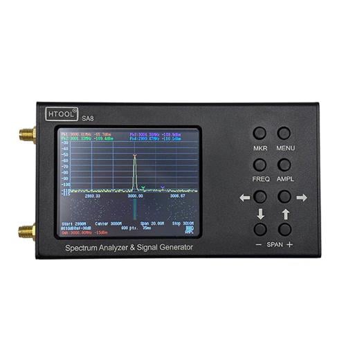 Аанализатор спектра портативный RF HTOOL-SA8 6,2 ГГц с генератором сигнала 3,2" 3000 mAh Black (1026344)