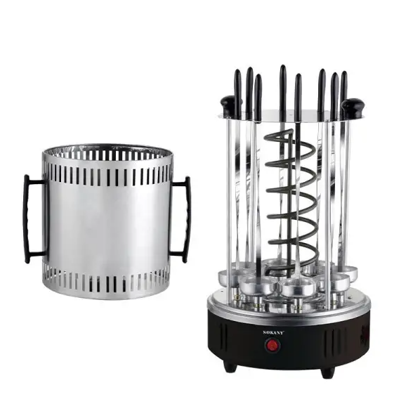 Электрошашлычница вертикальная Sokany SK-6113 на 8 шампуров
