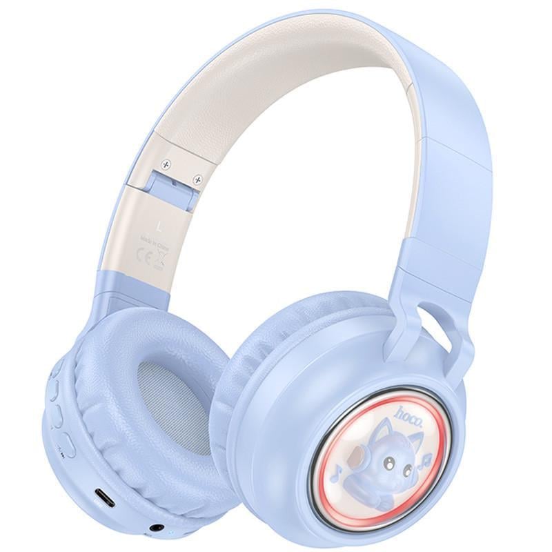 Наушники накладные беспроводные Hoco W50 Cute fun Blue (00000071301_1)