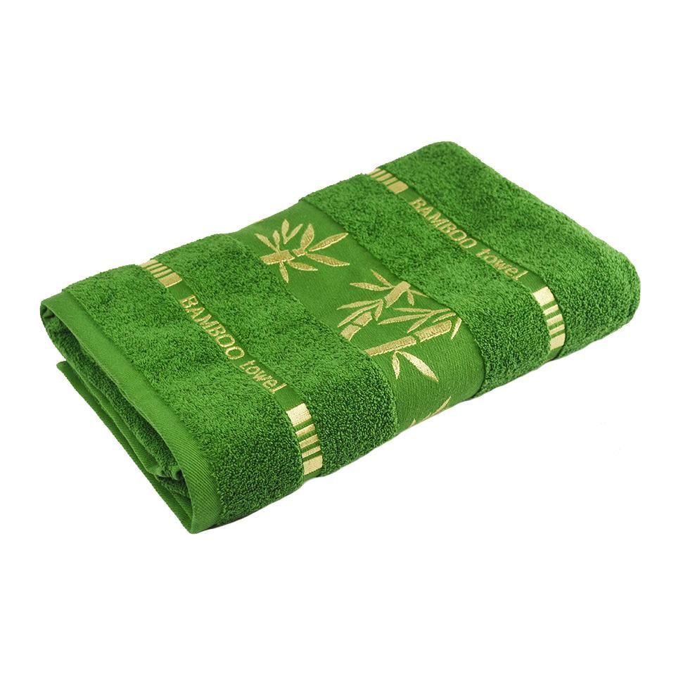Махровое полотенце для душа GM Textile Bamboo 70х140 см Зеленый