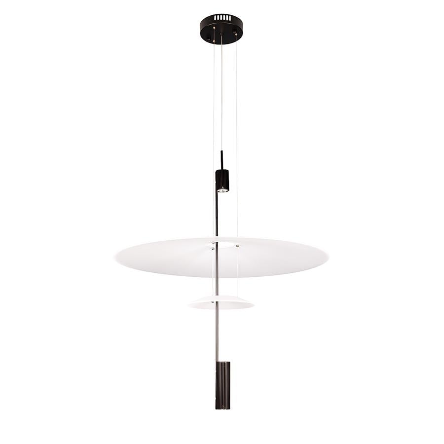Люстра подвесная светодиодная Levistella 792D1183 680/215 BK декоративная плафон белый Черный