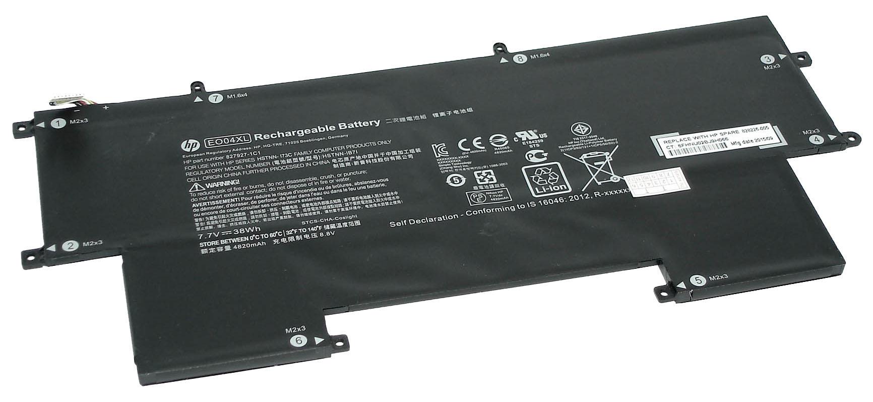Аккумулятор для ноутбука HP EO04XL 7,7V 4800 mAh Black