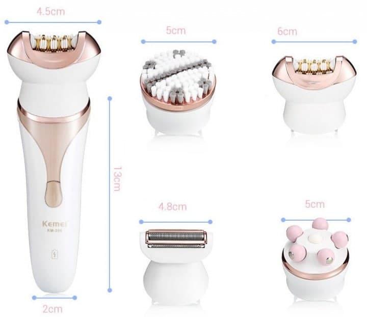 Эпилятор Kemei KM 296 беспроводной роликовый массажный с насадками - фото 4 Эпилятор Kemei KM 296 беспроводной роликовый массажный с насадками - фото 4