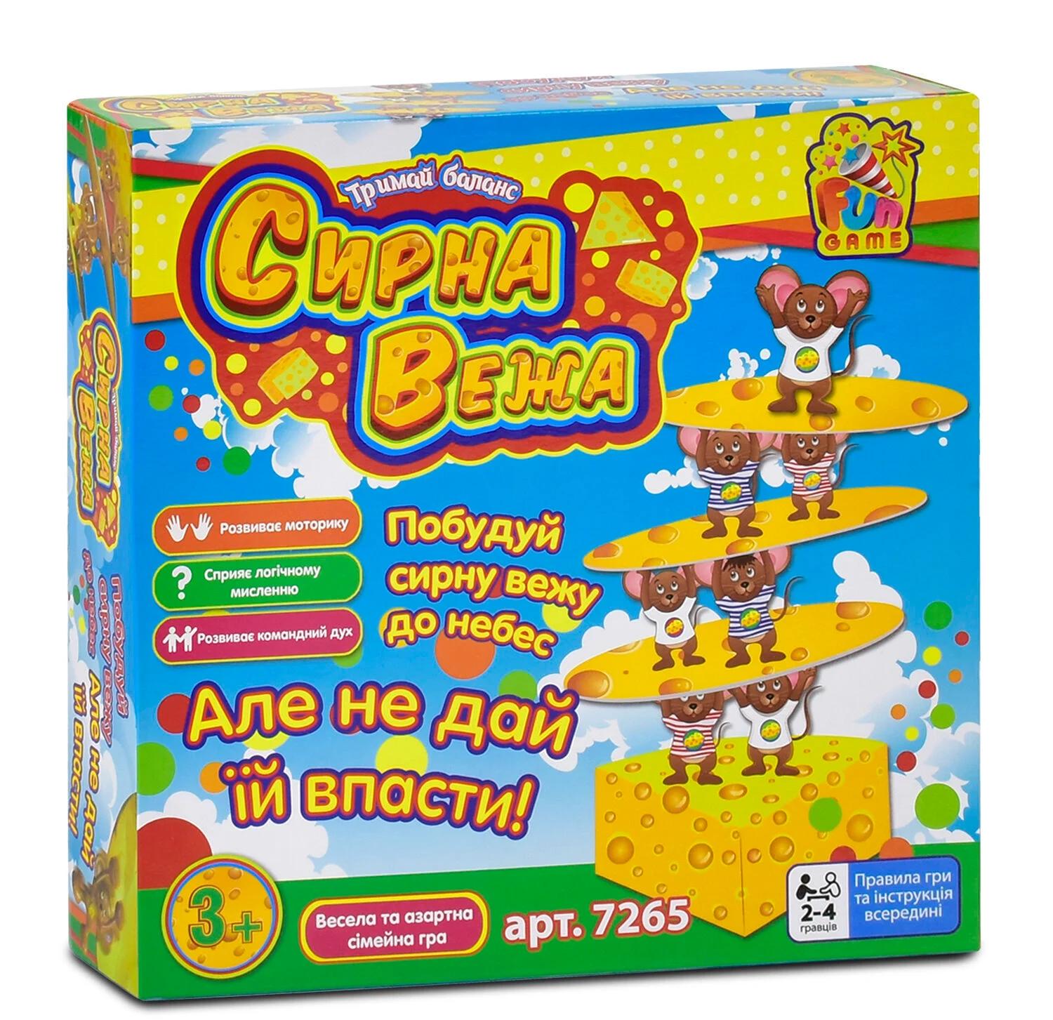 Настольная игра 4FUN Game Club 7265 12 Сырная башня (66234)
