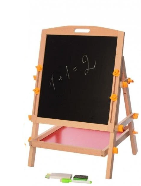 Мольберт Limo Toy MD 2382 Доска знаний высота регулируется/магнитные фигурки/мел/маркер/губка (6903317250226)