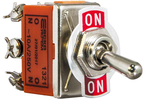 Тумблер 2 полюса 6 контактов АСКО-УКРЕМ A0140060004 220V Тумблер 2 полюса 6 контактов АСКО-УКРЕМ A0140060004 220V