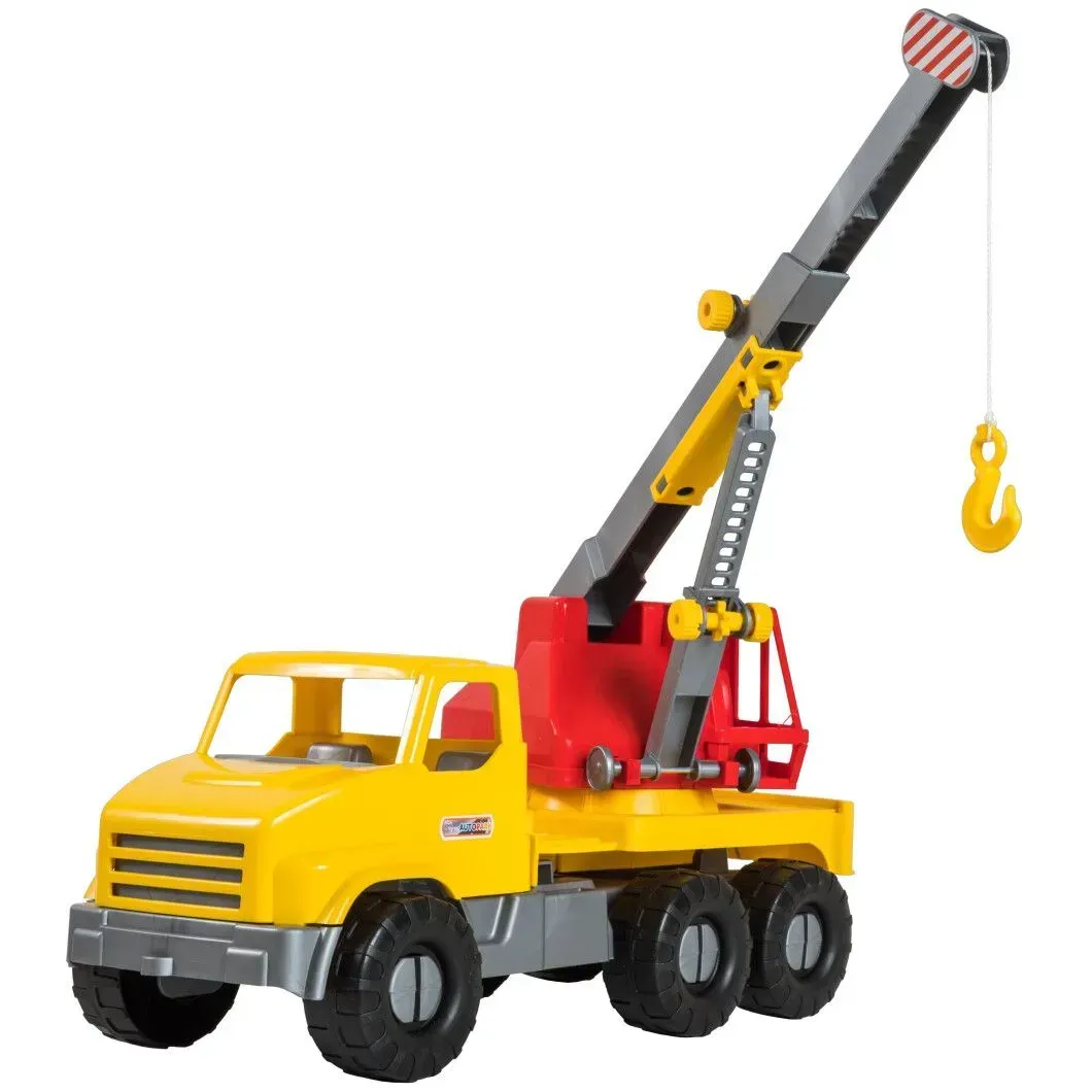 Іграшкова машинка Tigres City Truck Кран з пластику 52 см Червоно-жовтий (150-98-39366)