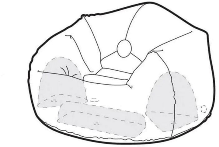 Кресло надувное Intex 107х104х69 см Серый (68579) - фото 5 Кресло надувное Intex 107х104х69 см Серый (68579) - фото 5