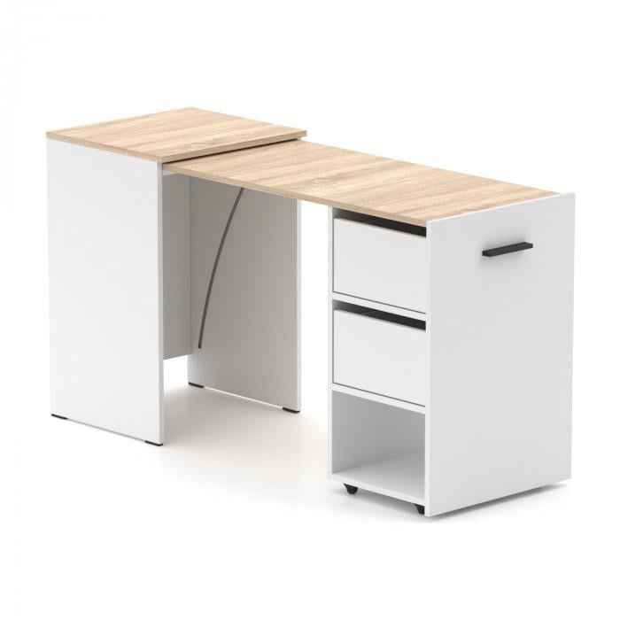 Стол-трансформер Knap Hobana Box 2 World 140х50х75 см Белый/Дуб сонома (S201020121) - фото 1