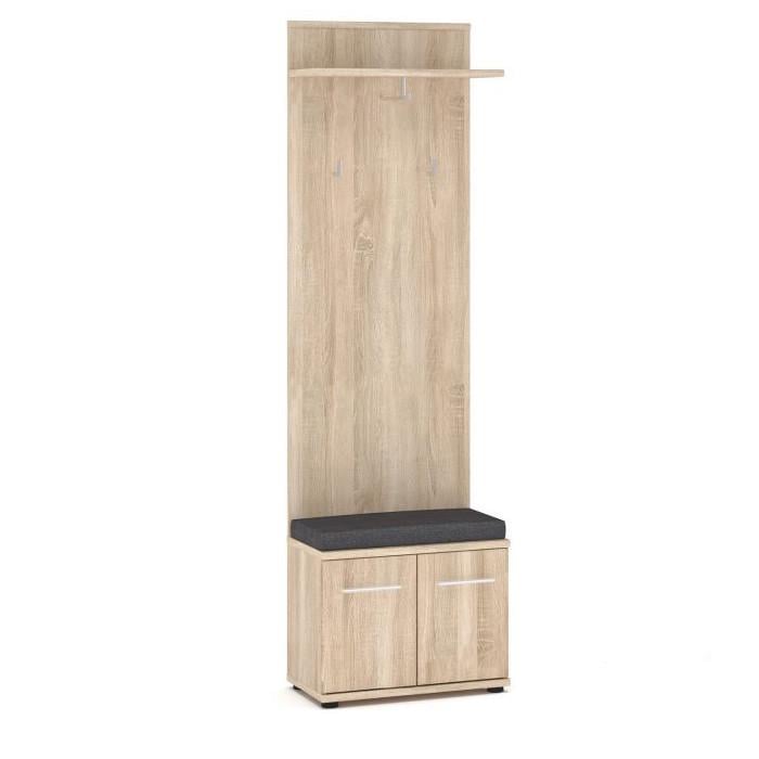 Тумба для обуви с мягким сиденьем и вешалкой в ​​маленький коридор 60х203 см