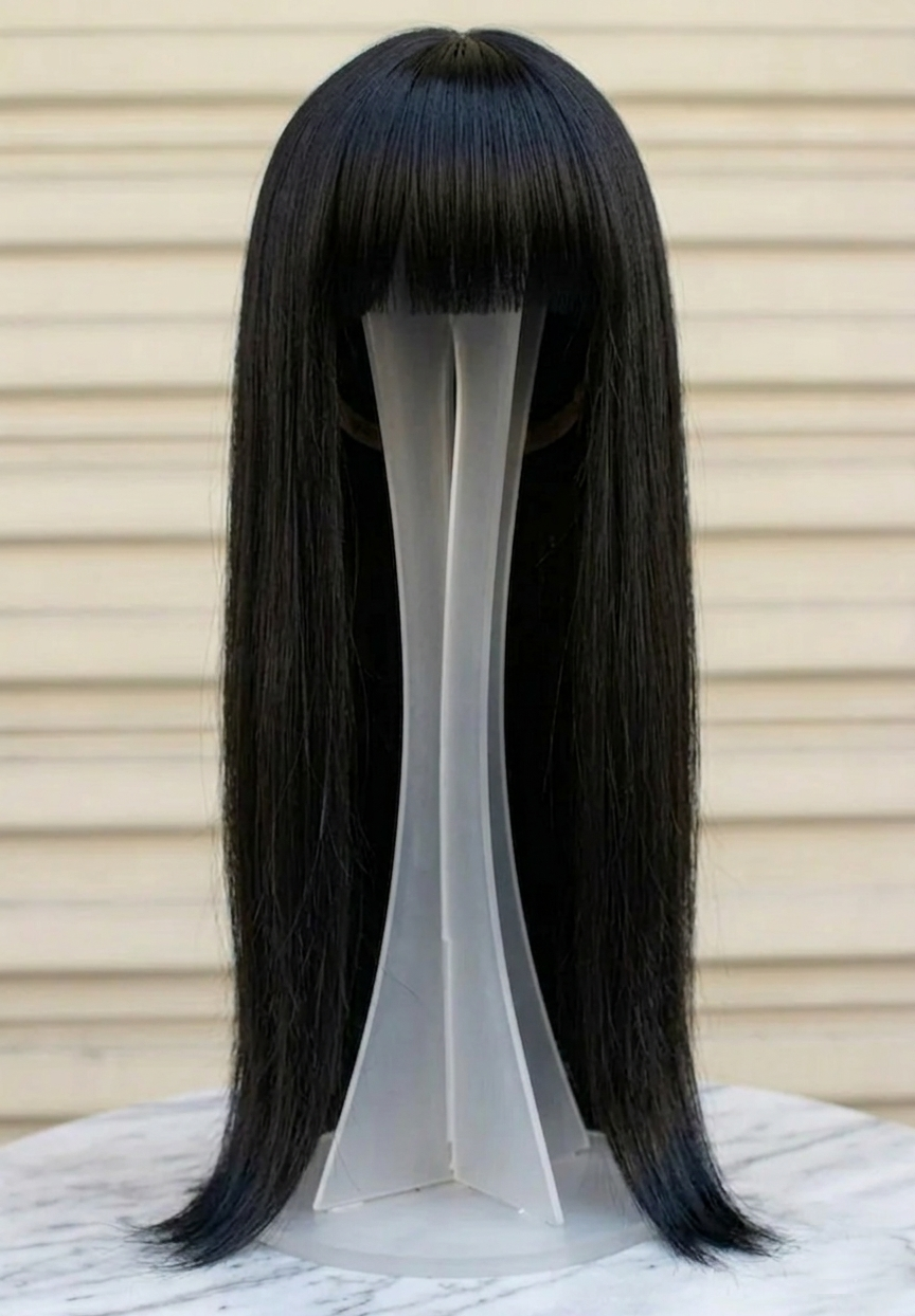 Перука довге волосся з прямим чубчиком Чорний (55-236-8805-Ч) Перука довге волосся з прямим чубчиком Чорний (55-236-8805-Ч)