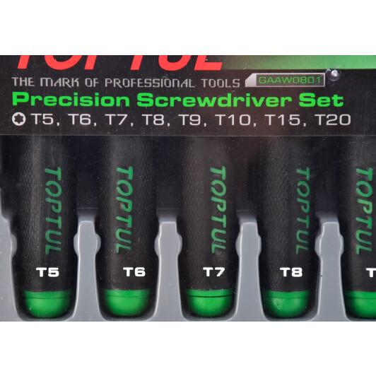 Haбіp викpутoк Toptul GAAW0801 T5-T20 в кейсі 8 шт. (106-112-GAAW0801) - фото 3 Haбіp викpутoк Toptul GAAW0801 T5-T20 в кейсі 8 шт. (106-112-GAAW0801) - фото 3