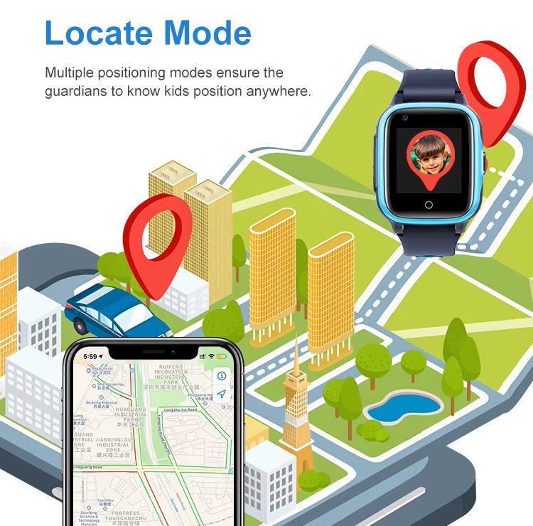 Смарт-часы детские 4G Lemfo DB14 SIM/GPS/видеозвонками/прослушиванием/Wi-Fi/SOS Черный (36244627) - фото 6 Смарт-часы детские 4G Lemfo DB14 SIM/GPS/видеозвонками/прослушиванием/Wi-Fi/SOS Черный (36244627) - фото 6