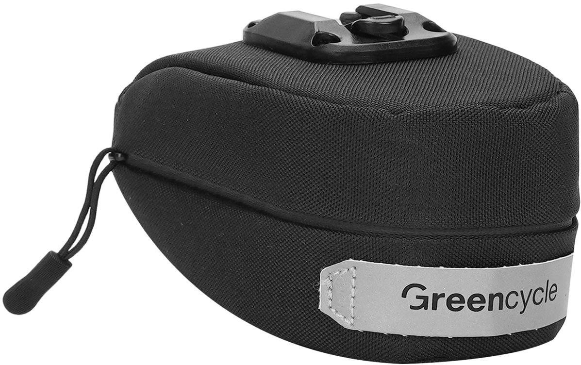 Сумка подседельная Green Cycle Clipo со светоотражателем на рейлы 14,2х8х6,4 см Черный (BIB-39-32)