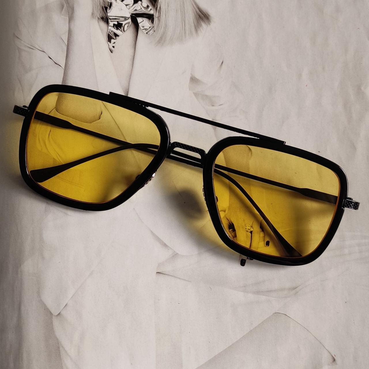 Солнцезащитные очки Тони Старка Желтый с черным