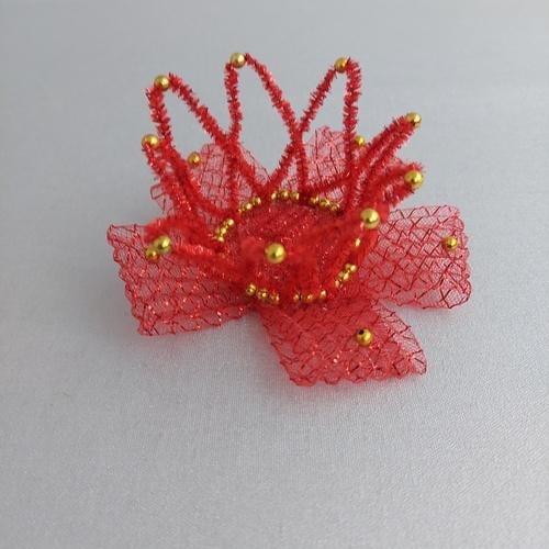 Корона Принцессы для праздника на шпильке Красный (210070)