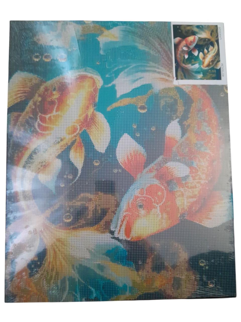 Алмазная мозаика Рыбы Инь-янь 40х50 см