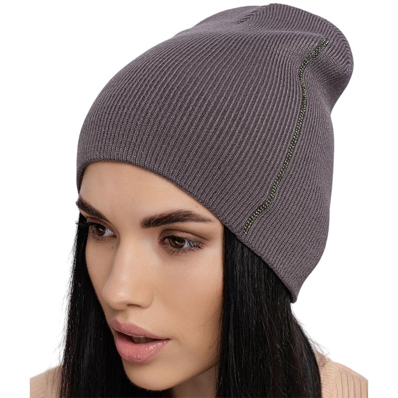 Шапка Leks ДАРЬ двойная бени без манжета One size Пепельный (155347)