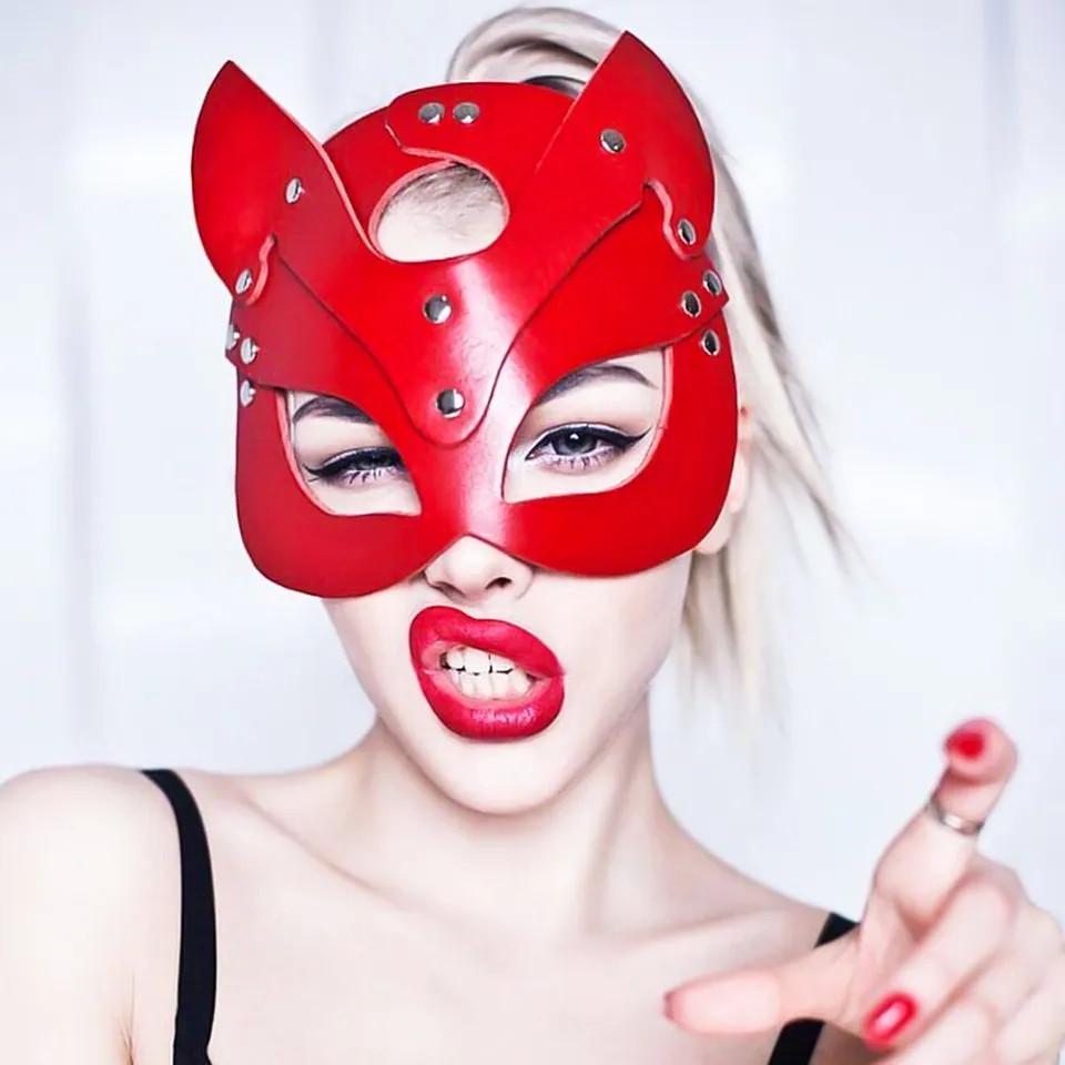 Маска кошки Красный - фото 3 Маска кошки Красный - фото 3