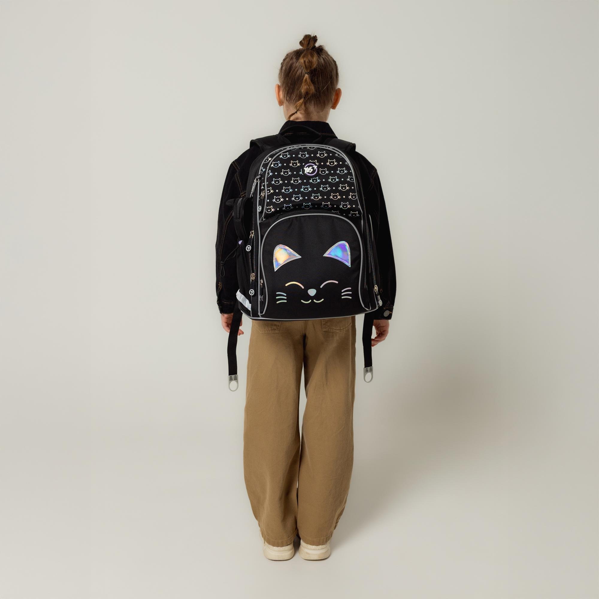 Школьный рюкзак полукаркасный YES Smiling Cats S-100 (559871) - фото 18 Школьный рюкзак полукаркасный YES Smiling Cats S-100 (559871) - фото 18