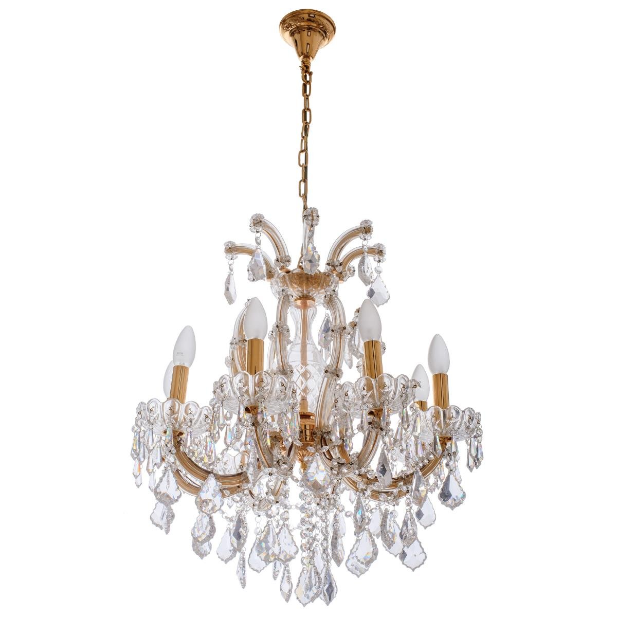 Люстра свеча подвесная хрустальная классическая Brille BCL-057S/8