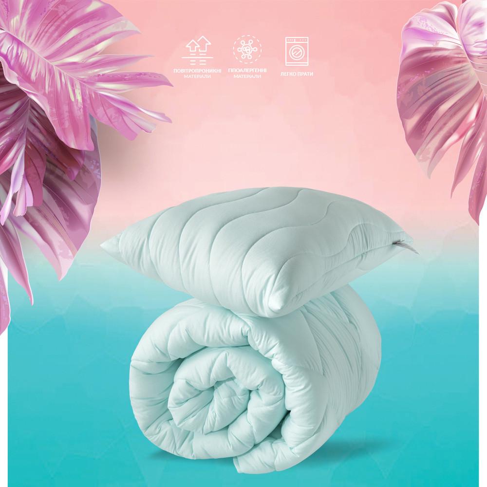 Набор одеяло и подушка IDEIA Tropical 140х210 см/50х70 см Мятный (8-32432х002) - фото 2 Набор одеяло и подушка IDEIA Tropical 140х210 см/50х70 см Мятный (8-32432х002) - фото 2