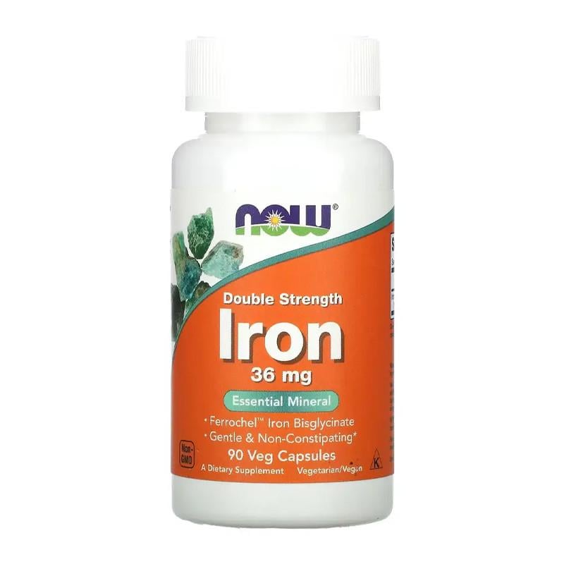 Железо NOW Iron 36 мг Double Strength 90 капс. (10342-01)