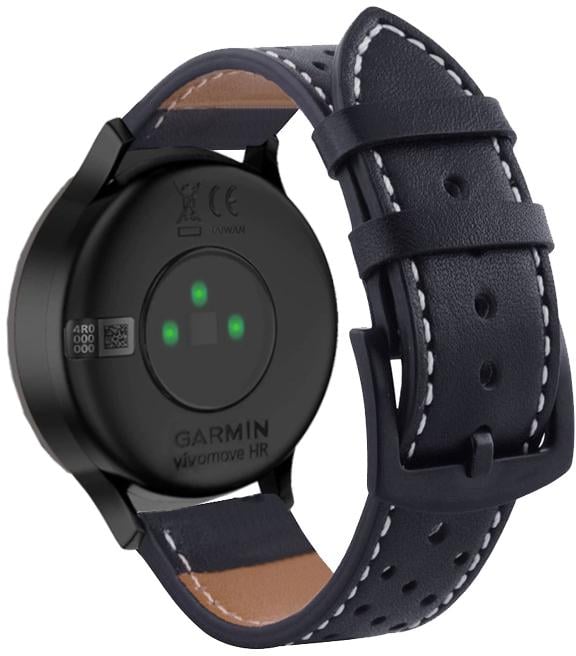 Ремешок кожаный Classico для Garmin Vivomove HR Black (16934)