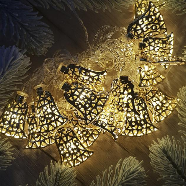 Гирлянда новогодняя светодиодная Decorative Light Колокольчики 20 Led (100666) Гирлянда новогодняя светодиодная Decorative Light Колокольчики 20 Led (100666)