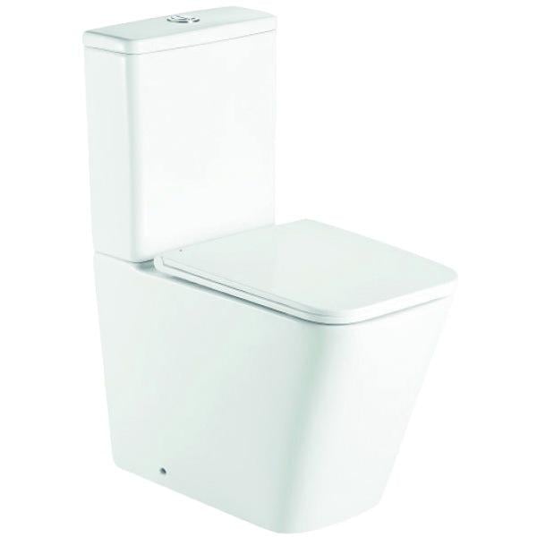 Унітаз підлоговий MIXXUS Premium Quadro MP6457 безобідковий із сидінням з мікроліфтом (229157)