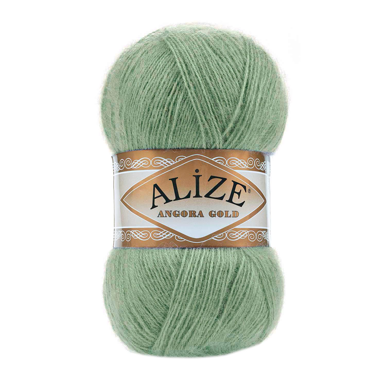 Пряжа Alize Angora Gold 852 Зеленый (6324)