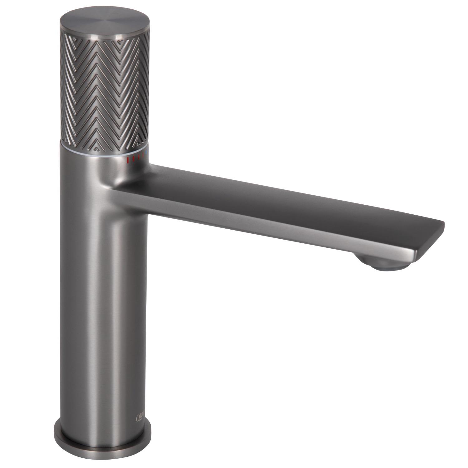 Смеситель для умывальника Q-tap Brno QTBRN1067103K однорычажный Серый (148956)