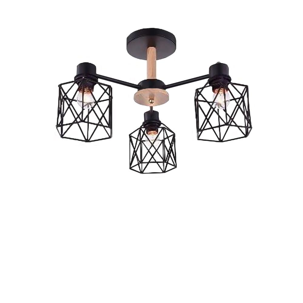 Люстра потолочная Light House SRS-19037/3 Черный/Дерево