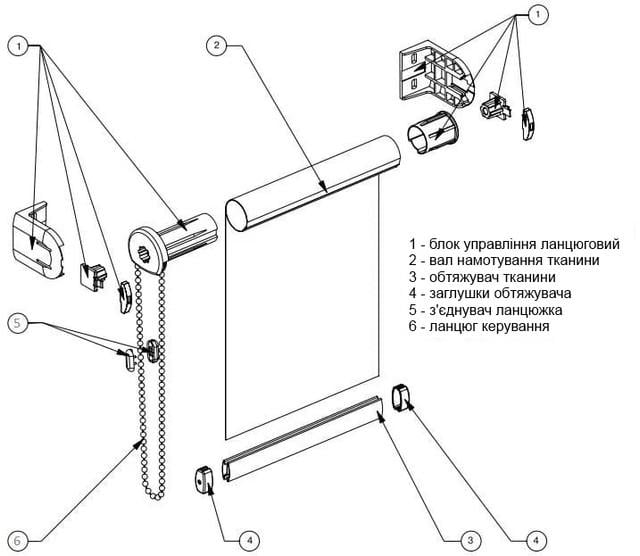 Рулонная штора NewTex Акант LUX 25х165 см Бежевый (1839) - фото 4