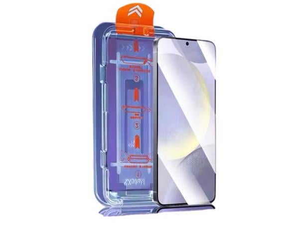 Закалённое защитное стекло Full Screen для Samsung Galaxy A26 5G с рамкой для автоустановки, Black - фото 2