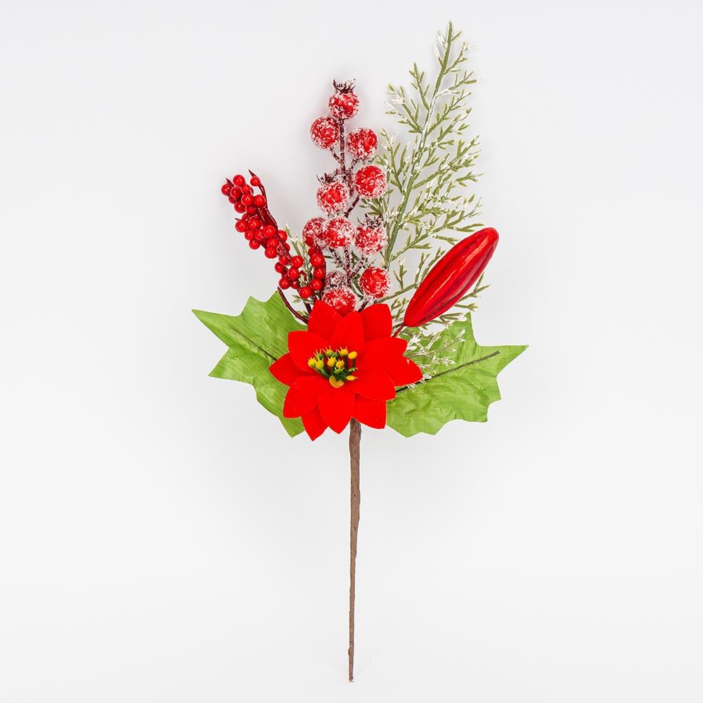 Декоративна гілка Ягідне диво 31 см (9257-009)