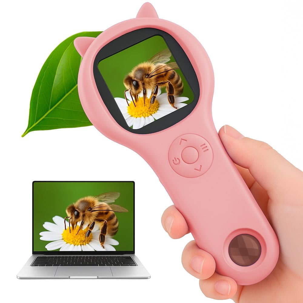 Мікроскоп цифровий дитячий LOSSO з підсвічуванням і лупою Рожевий (526611064) - фото 7 Мікроскоп цифровий дитячий LOSSO з підсвічуванням і лупою Рожевий (526611064) - фото 7