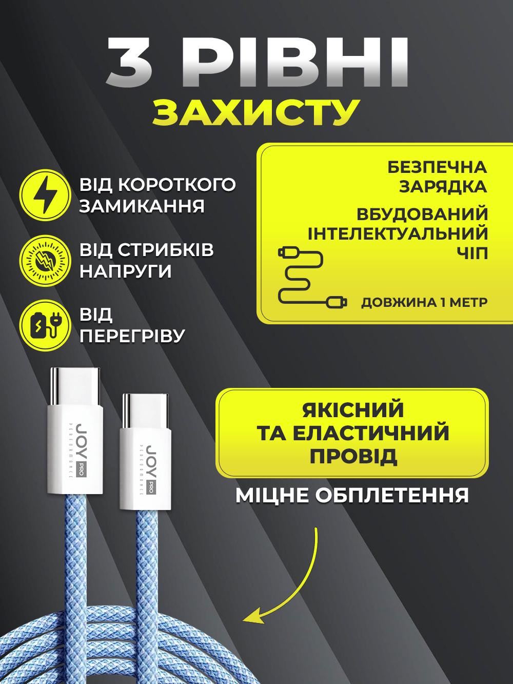 Зарядное устройство JoyPro 20W с кабелем Type-C 1 м Белый (4d5ecfa5) - фото 3