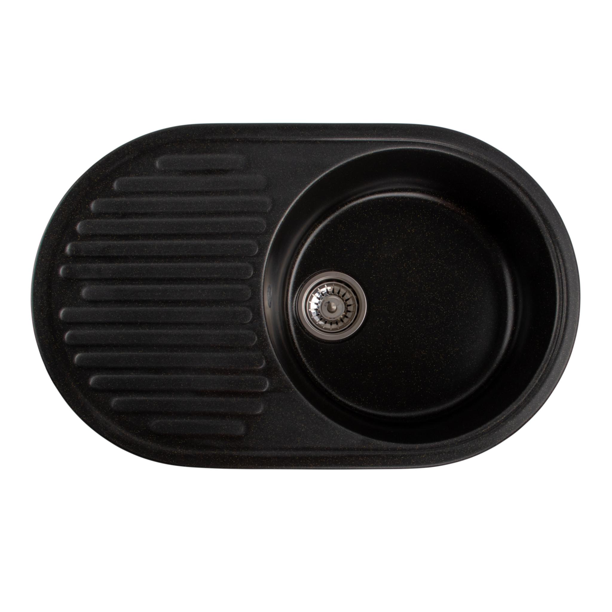 Мойка для кухни Platinum 7346 Astoria гранит глянец Black/Gold (000027948)