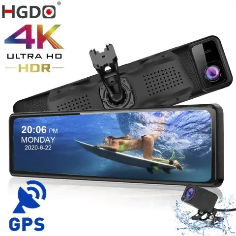 Видеорегистратор-зеркало DVR D60 12' 4g wifi gps 2 камеры - фото 7