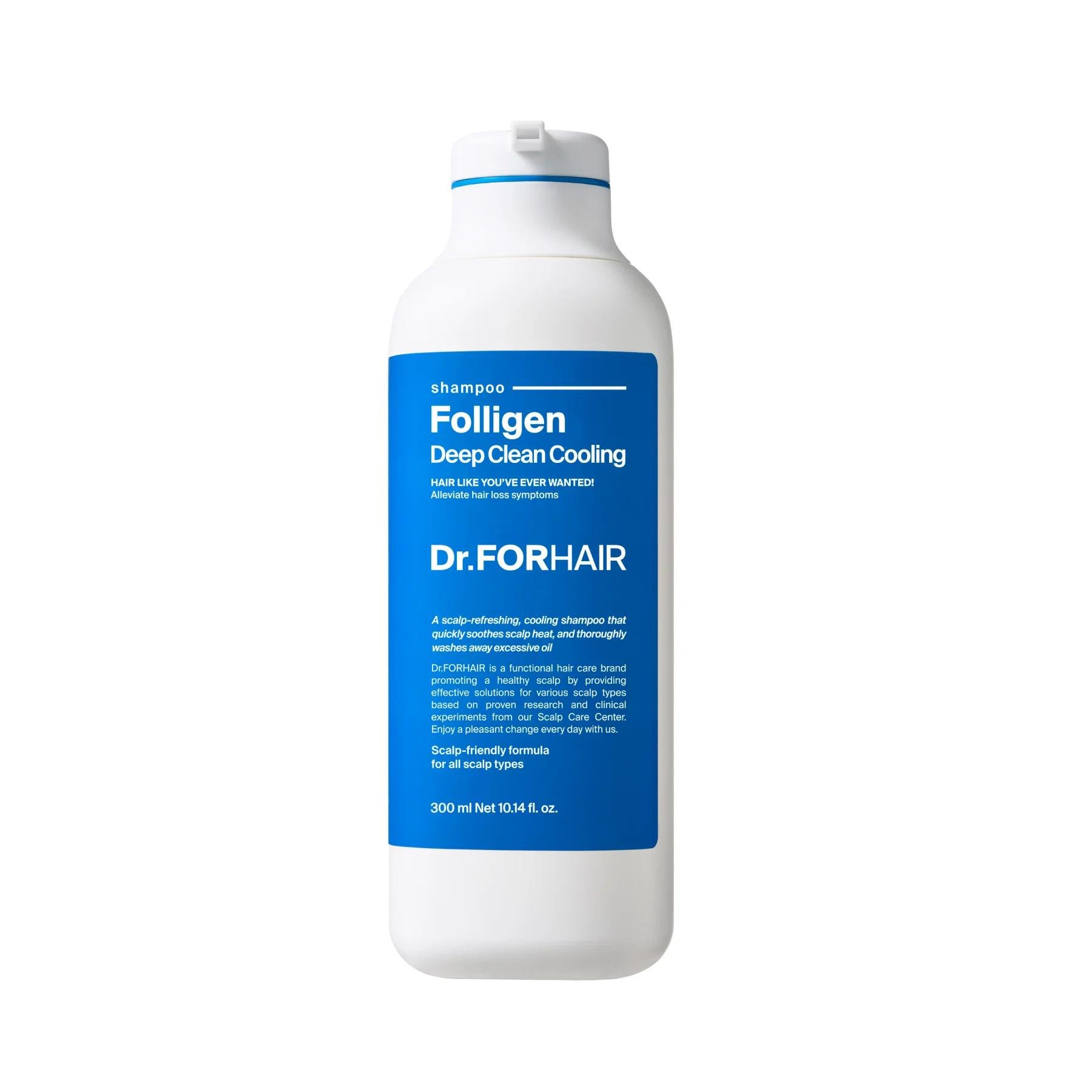 Шампунь з ефектом охолодження глибокоочисний Dr.Forhair Folligen Deep Clean Cooling Shampoo 300 мл