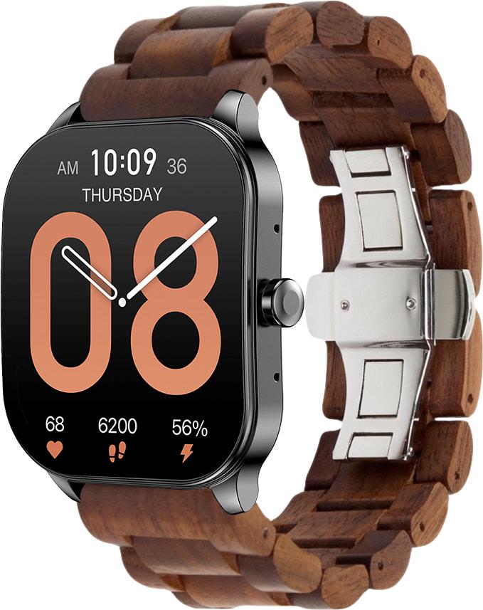 Ремешок деревянный WoodLock для Amazfit Pop 3S/3R Brown (34016-30)