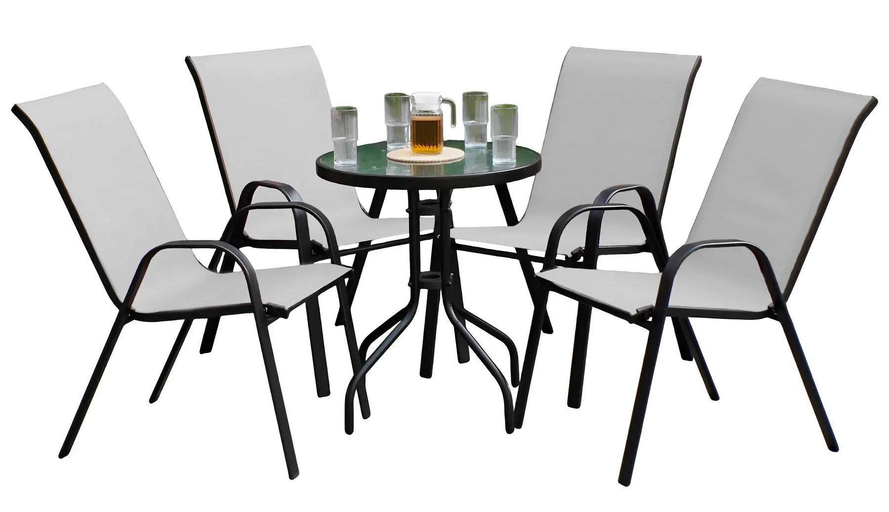 Комплект садовой мебели 4Points Udine-4 текстилен круглый стол 60 см/4 кресла Серый (DA-R4PUDI4G) Комплект садовой мебели 4Points Udine-4 текстилен круглый стол 60 см/4 кресла Серый (DA-R4PUDI4G)