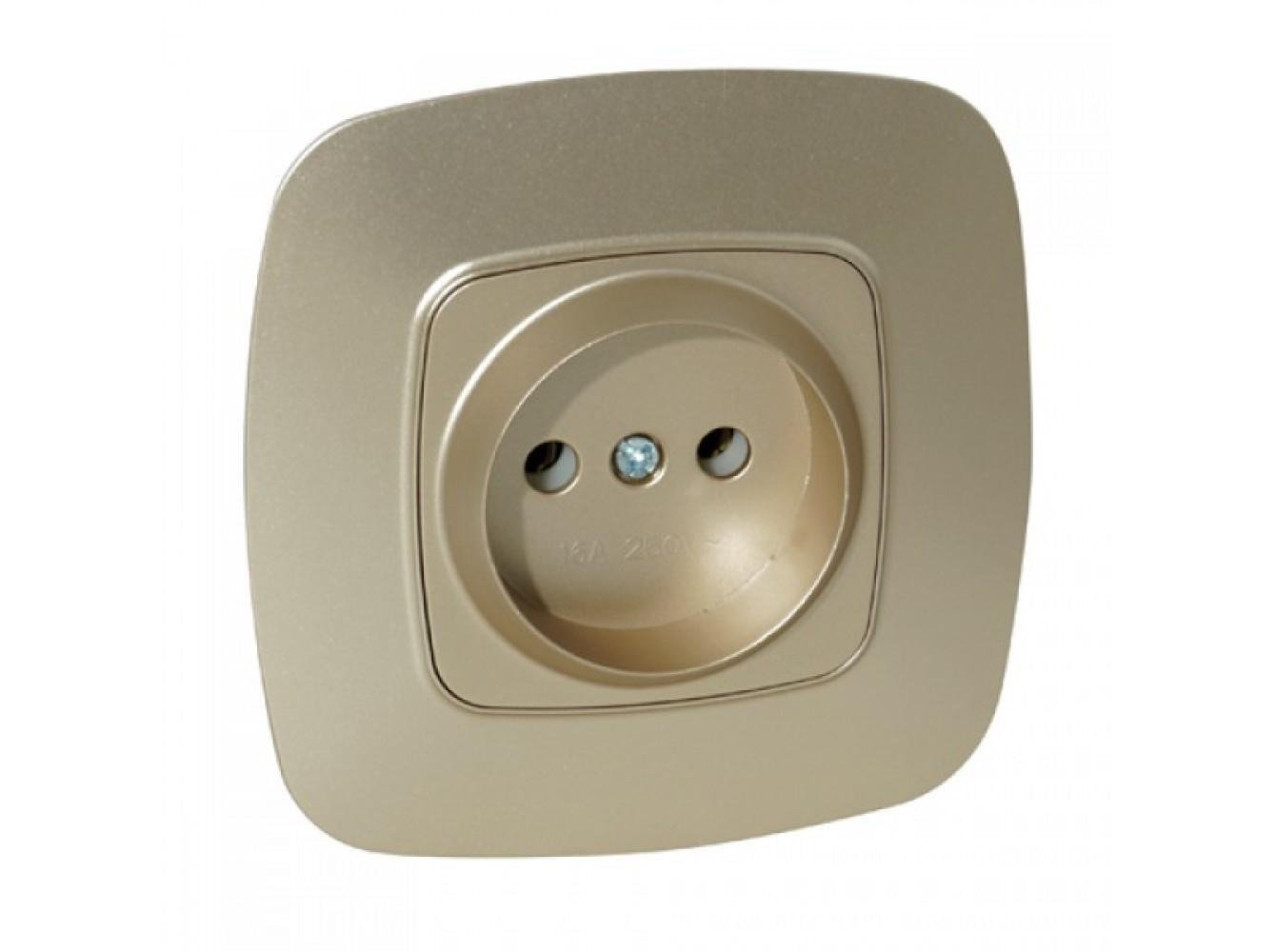 Розетка встроенная HOROZ ELECTRIC ELA 16А 250V Золотой (112-007-0005-030)