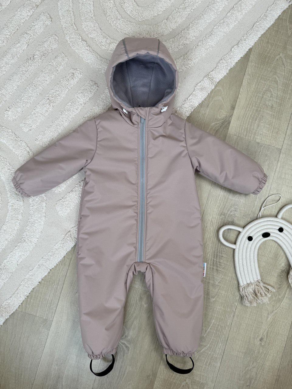 Детский комбинезон демисезонный Trendy однотон 98 см Бежевый (13046730)