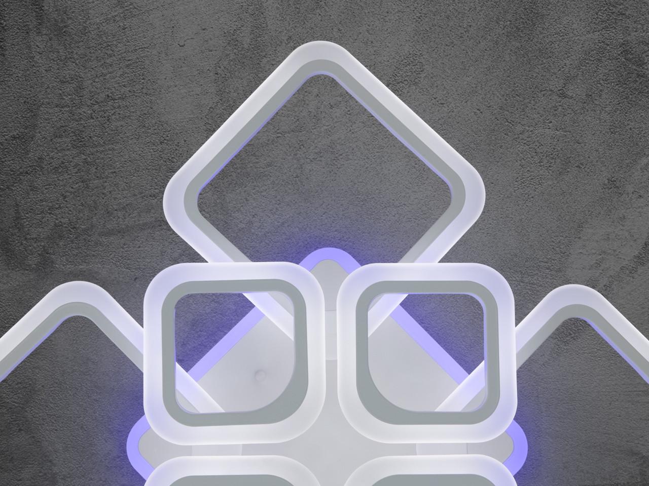 Люстра LED для зала с пультом HA8060-4+4WH-LS 110 W на 15 м2 Белый (2432345943) - фото 5 Люстра LED для зала с пультом HA8060-4+4WH-LS 110 W на 15 м2 Белый (2432345943) - фото 5