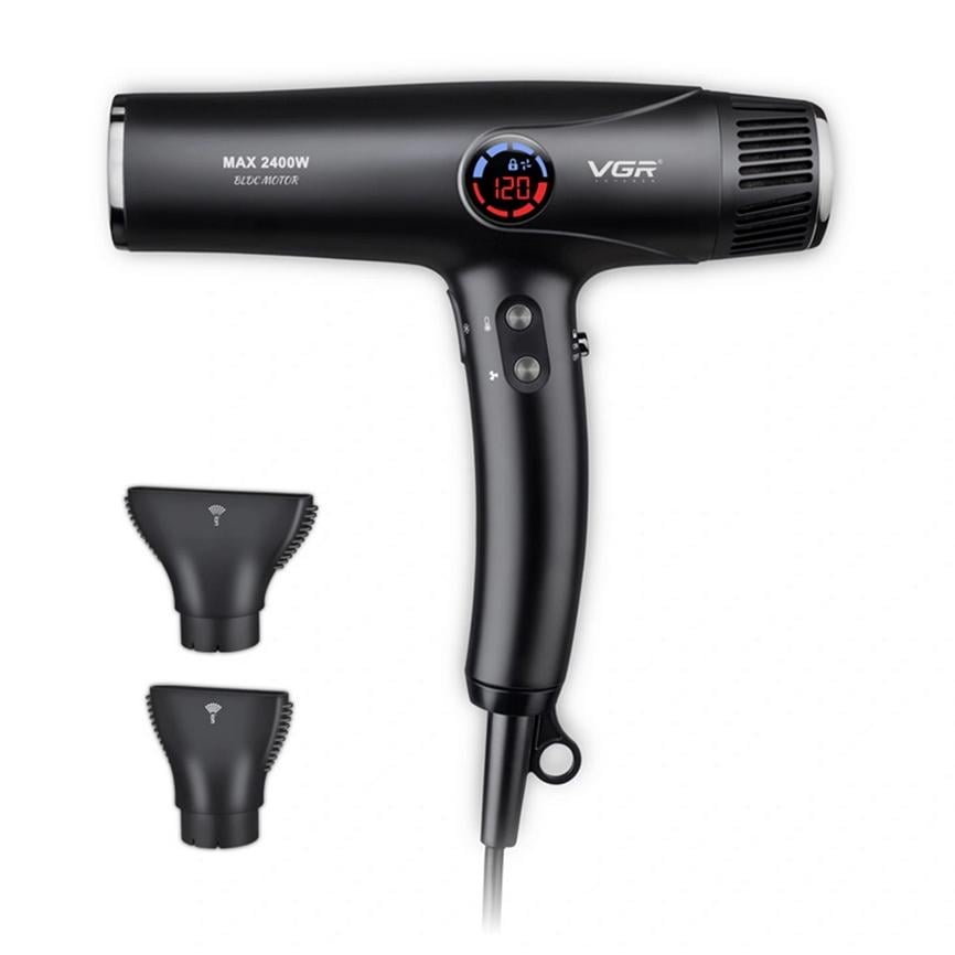 Фен VGR V469 2400 Вт з 2 насадками Чорний (30651777)